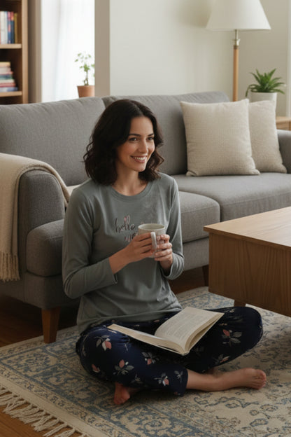 Vieviana Women’s PJ Set Nightwear | Soft & Breathable Sleepwear | Comfortable Lounge Set | EV14104