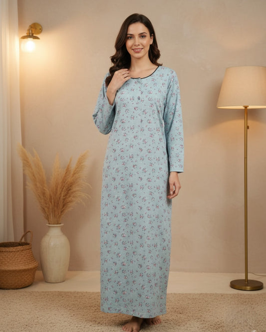 Vieviana Women’s Nighty | Soft Full-Length Nightwear | Comfortable Sleep Dress | EV18101