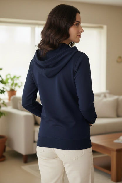Vieviana Women’s Athleisure Jacket | Winter Zipper Jacket | Cozy Cotton Rich Outerwear | EV613 Grey