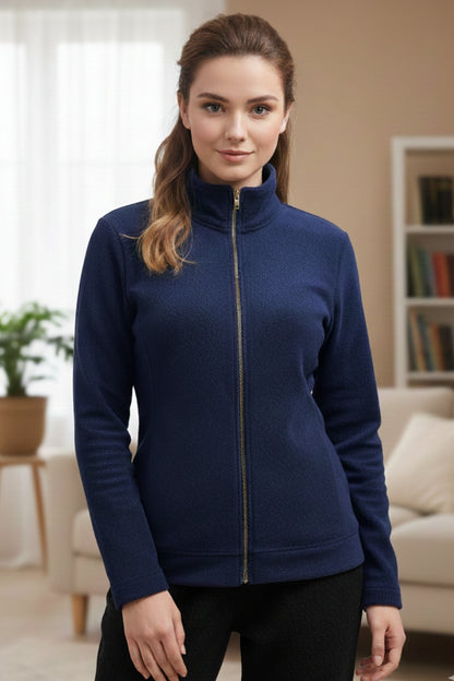 Vieviana Women’s Athleisure Jacket | Winter Zip-Up Jacket | Cotton Rich Warm Outerwear | EV614