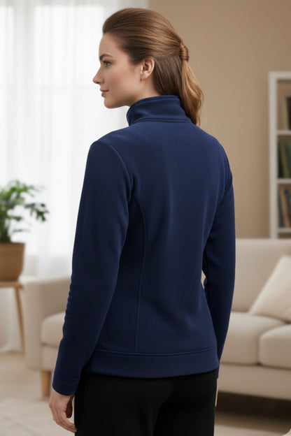 Vieviana Women’s Athleisure Jacket | Winter Zip-Up Jacket | Cotton Rich Warm Outerwear | EV614