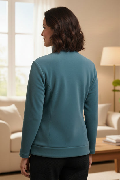 Vieviana Women’s Athleisure Jacket | Winter Zip-Up Jacket | Cotton Rich Warm Outerwear | EV614