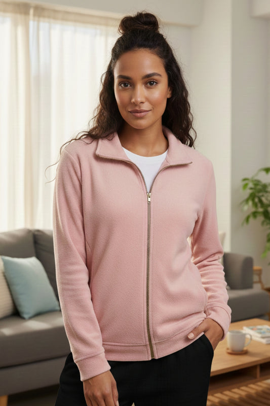 Vieviana Women’s Athleisure Jacket | Winter Zip-Up Jacket | Cotton Rich Warm Outerwear | EV614