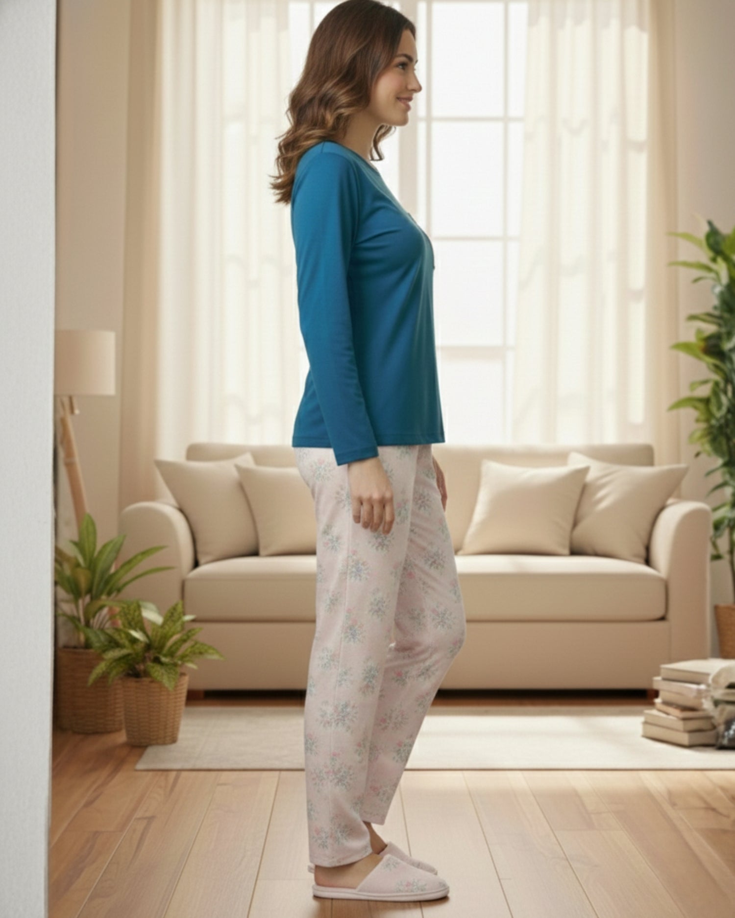 Fablush Womens Pj Set Full Sleeves Nightwear | 100 % Cotton | Fb14119