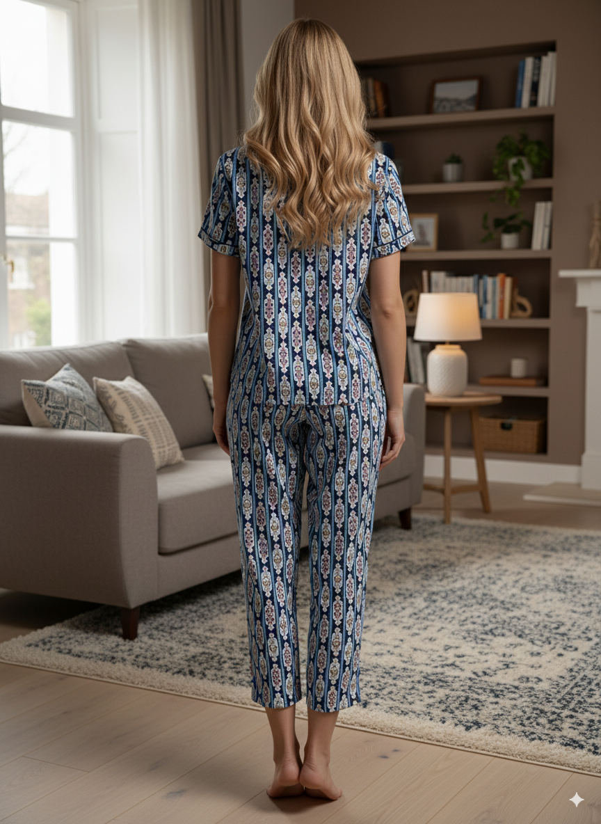 Fablush Women's Front Open Nightwear | 100% Modal Rayon | FB17020