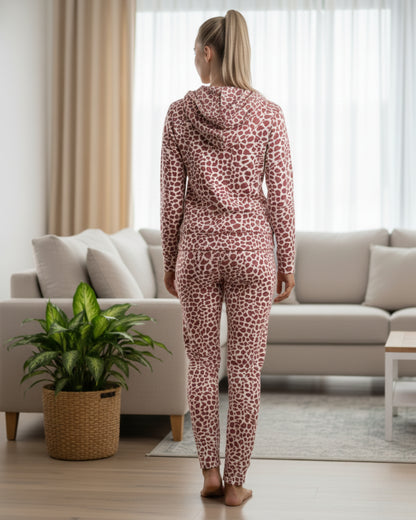 Fablush Women’s Tracksuit Nightwear | Luxe Velour Hoodie Set | FB30005