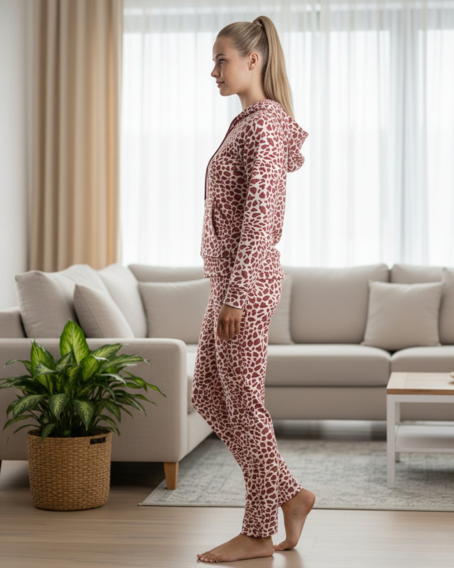 Fablush Women’s Tracksuit Nightwear | Luxe Velour Hoodie Set | FB30005