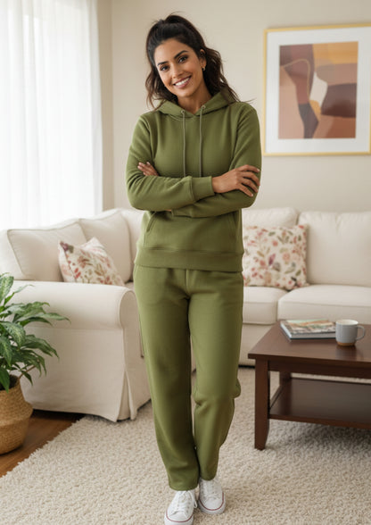 Fablush Women’s Tracksuit Nightwear | Hoodie Twill Brushed Inside | FB32002