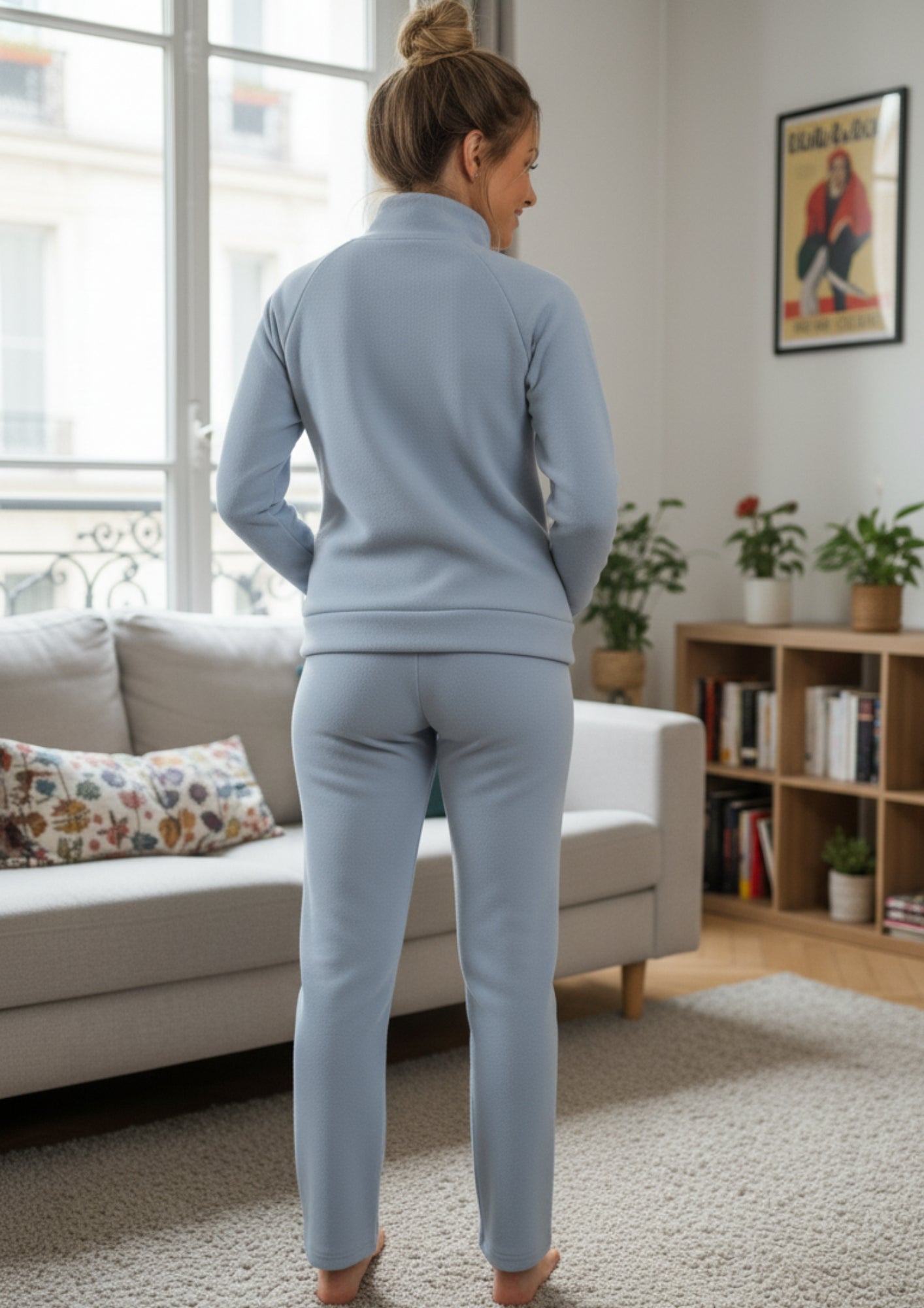 Fablush Women’s Full Sleeves PJ Set | Antipeeling Hi Neck Tracksuit Nightwear | FB34003