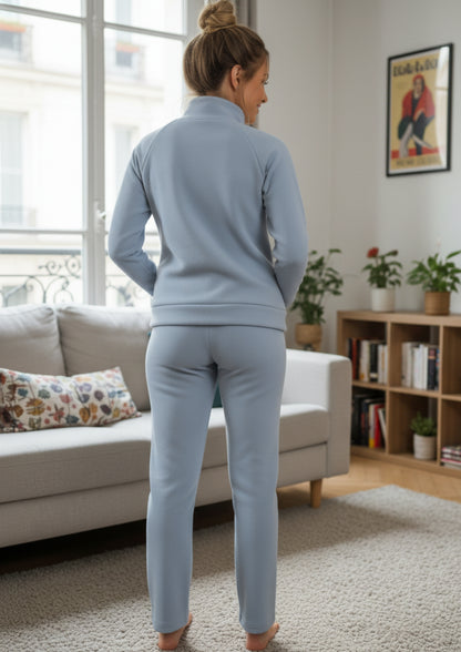 Fablush Women’s Full Sleeves PJ Set | Antipeeling Hi Neck Tracksuit Nightwear | FB34003