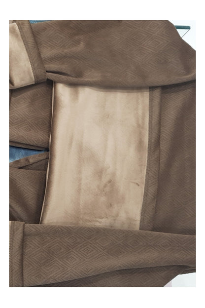 Fablush Women’s Full Sleeves Pj Set | Luxe Velour Winter Nightwear | FB34006