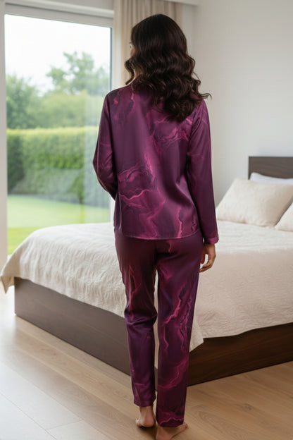 Fablush Women's Satin Nightsuit Bridal Nightwear | Luxe Satin | FB501