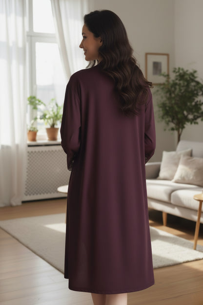 Fablush Women’s 3-Piece Satin Bridal Nightwear Set | Luxury Nighty, Robe & Slip | FB515