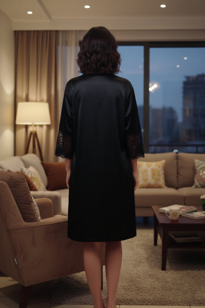 Fablush Women’s Kurti Bridal Nightsuit Set | Satin | Fb516