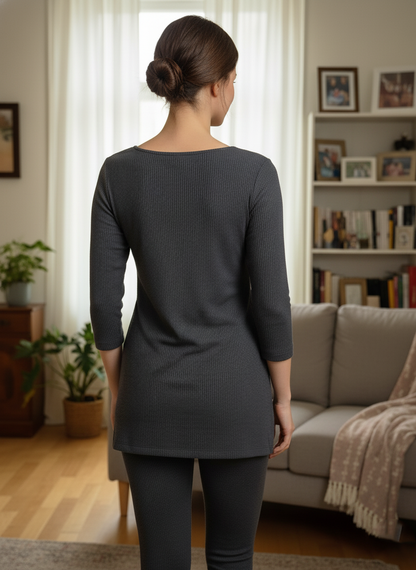 Fablush Women’s Thermal 3/4 Sleeves Top | Moderate Cotton Rich Warm Innerwear | FBTH201