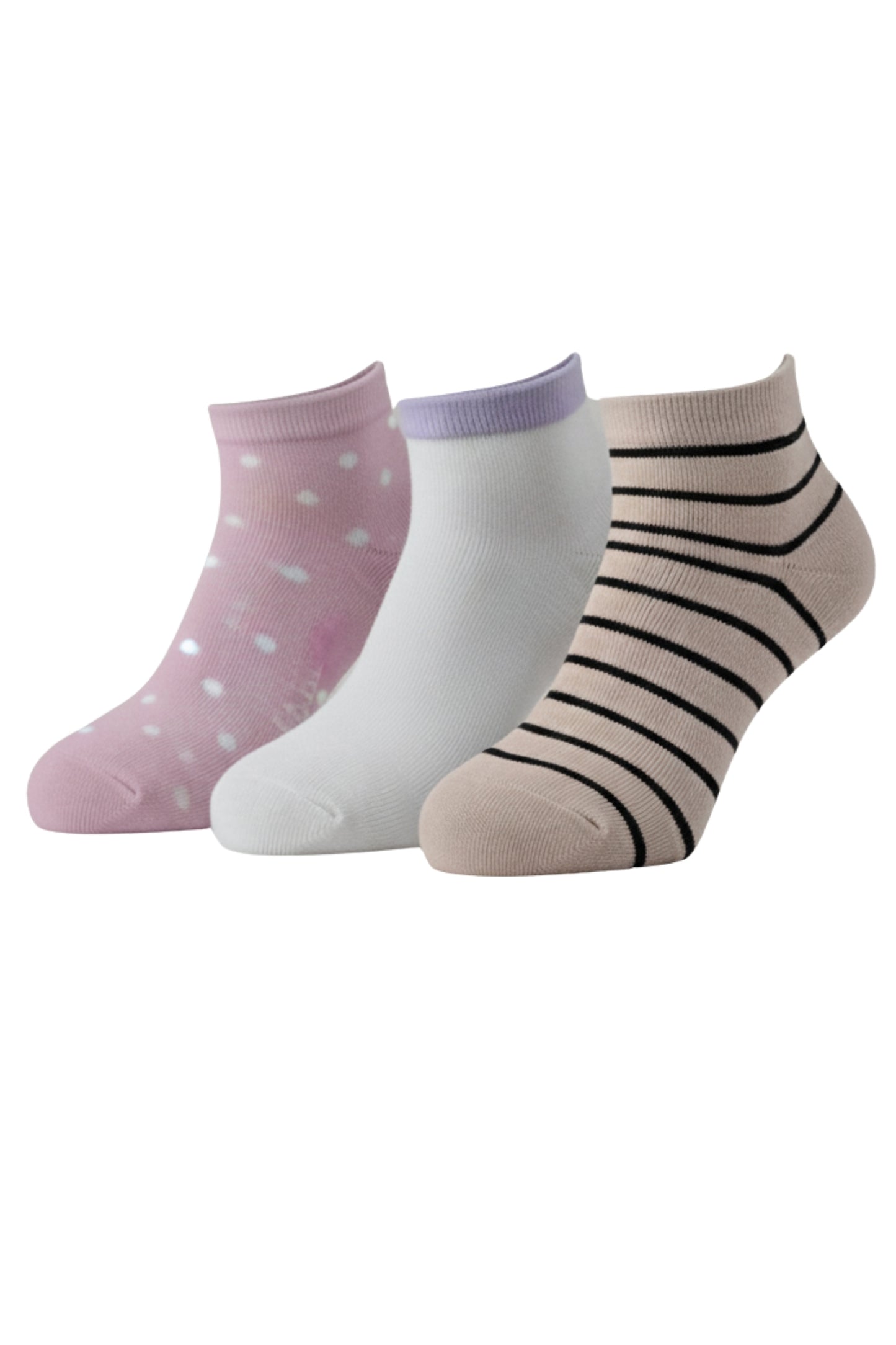 Fablush Women’s Ankle Socks | Pack of 3 | Half Terry Cotton | Mix Color | FBWSHT