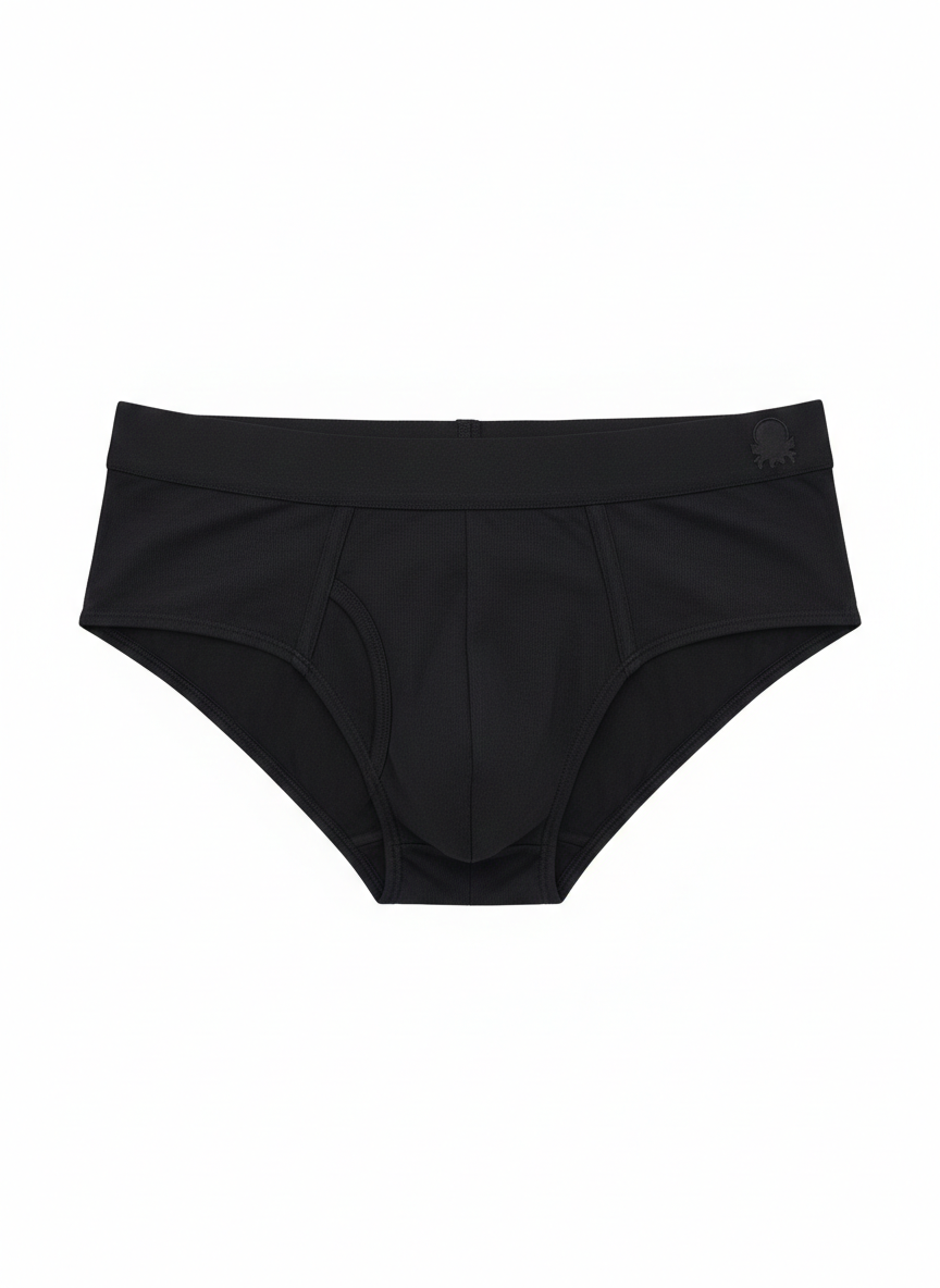 Benetton Men’s 100% Cotton Brief 01C3096ula02i Pack of 2 | Soft Breathable Everyday Underwear