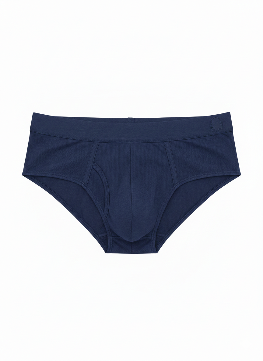 Benetton Men’s 100% Cotton Brief 01C3096ula02i Pack of 2 | Soft Breathable Everyday Underwear
