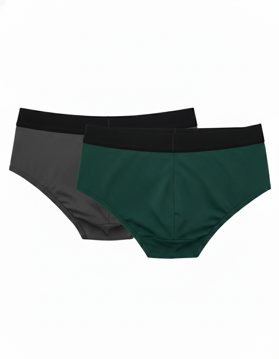 Benetton Men’s 100% Cotton Brief 01C3096ula02i Pack of 2 | Soft Breathable Everyday Underwear