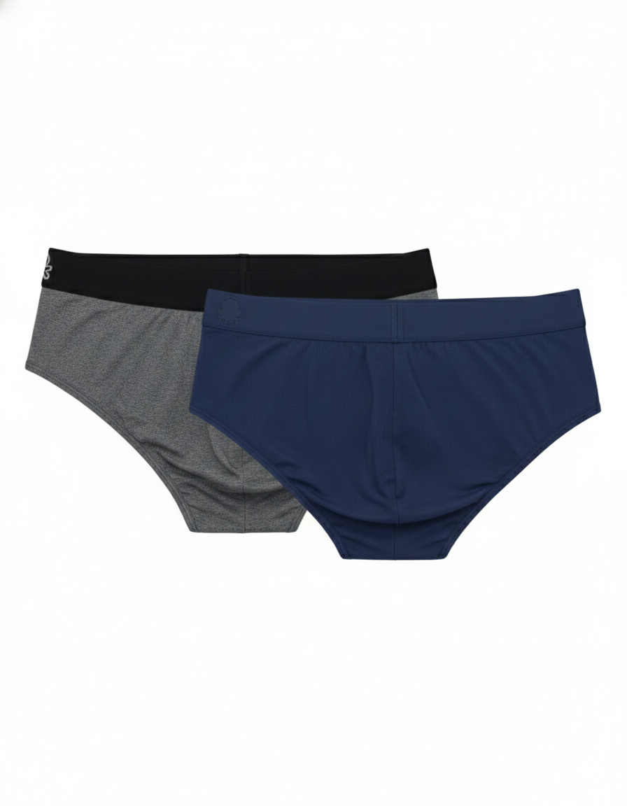 Benetton Men’s 100% Cotton Brief 01C3096ula02i Pack of 2 | Soft Breathable Everyday Underwear