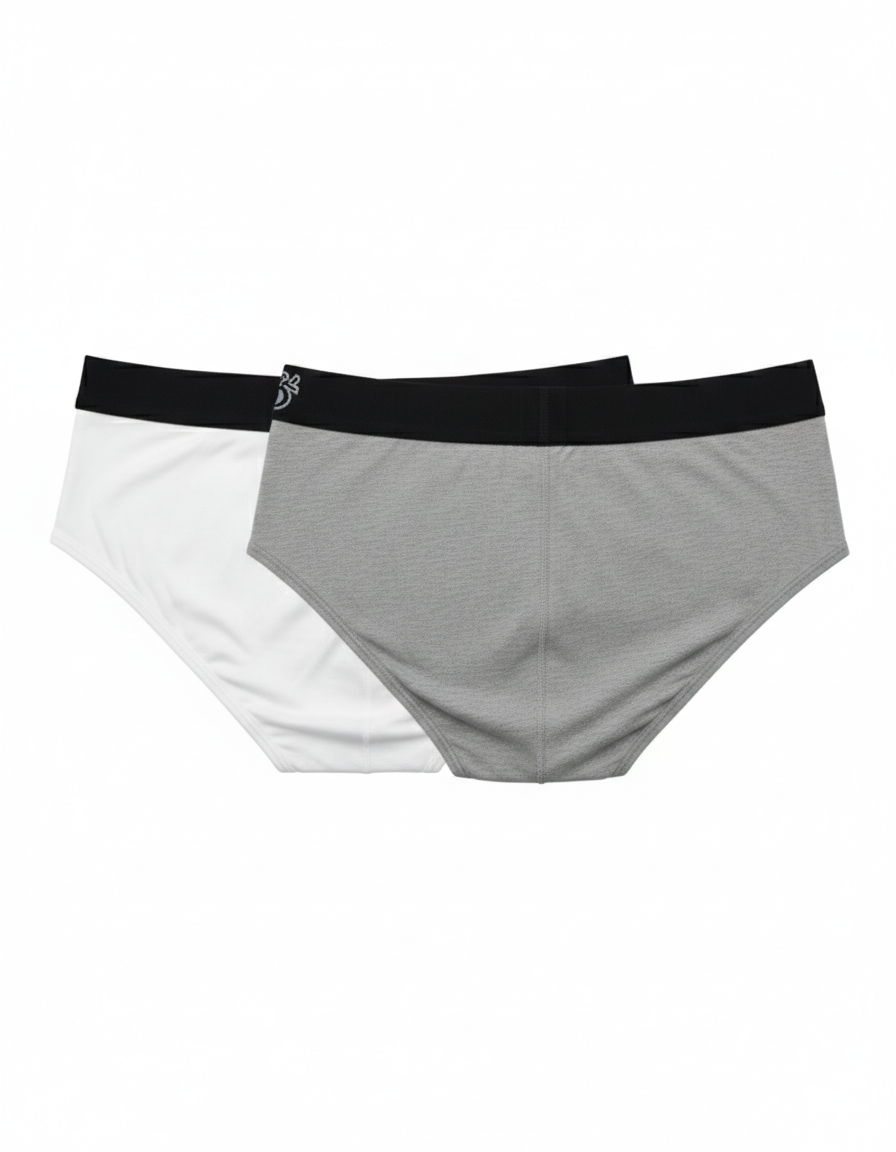 Benetton Men’s 100% Cotton Brief 01C3096ula02i Pack of 2 | Soft Breathable Everyday Underwear