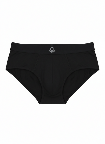 Benetton Men’s Cotton Elastane Brief 01C3096ula06i Pack of 2 | 93% Cotton 7% Elastane Stretch Underwear