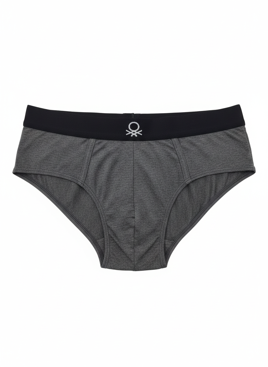 Benetton Men’s Cotton Elastane Brief 01C3096ula06i Pack of 2 | 93% Cotton 7% Elastane Stretch Underwear