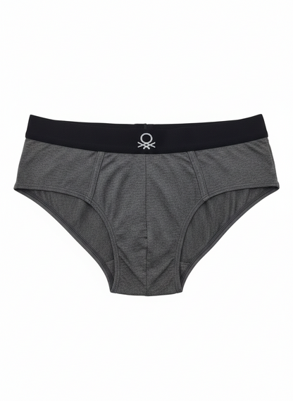 Benetton Men’s Cotton Elastane Brief 01C3096ula06i Pack of 2 | 93% Cotton 7% Elastane Stretch Underwear