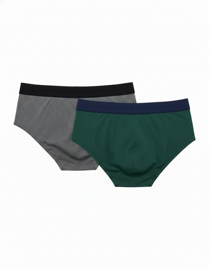 Benetton Men’s Cotton Elastane Brief 01C3096ula06i Pack of 2 | 93% Cotton 7% Elastane Stretch Underwear