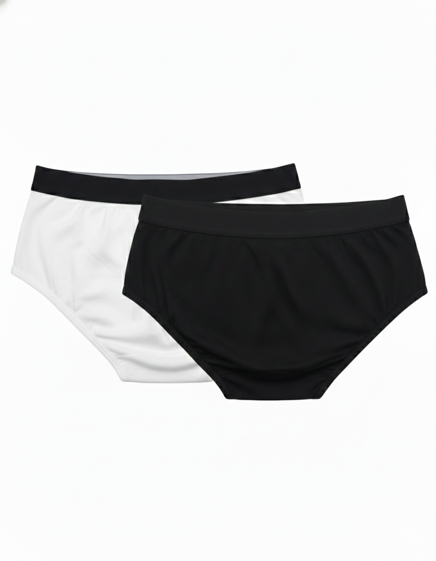 Benetton Men’s Cotton Elastane Brief 01C3096ula06i Pack of 2 | 93% Cotton 7% Elastane Stretch Underwear