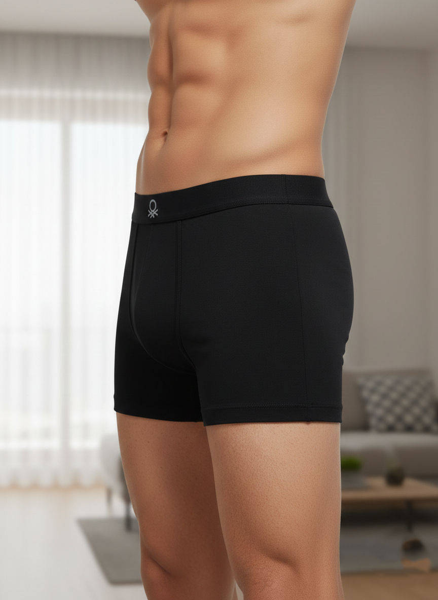 Benetton Men’s Cotton Elastane Trunk 01C3096ula07i | 93% Cotton 7% Elastane | Stretch Fit Premium Underwear