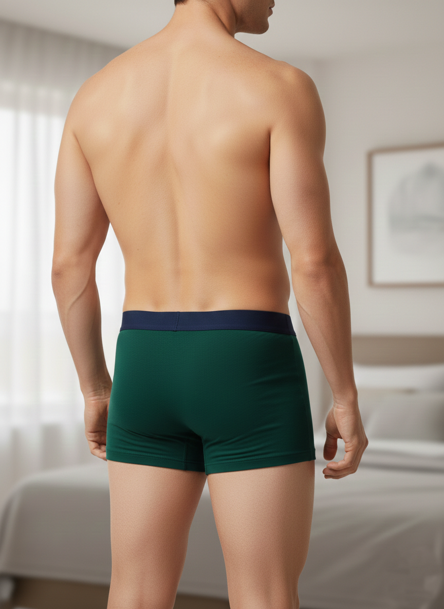 Benetton Men’s Cotton Elastane Trunk 01C3096ula07i | 93% Cotton 7% Elastane | Stretch Fit Premium Underwear