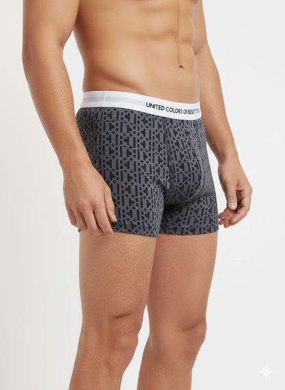 Benetton Men’s Cotton Elastane Trunk 01C3096ula09i | 93% Cotton 7% Elastane | Stretch Comfort Underwear