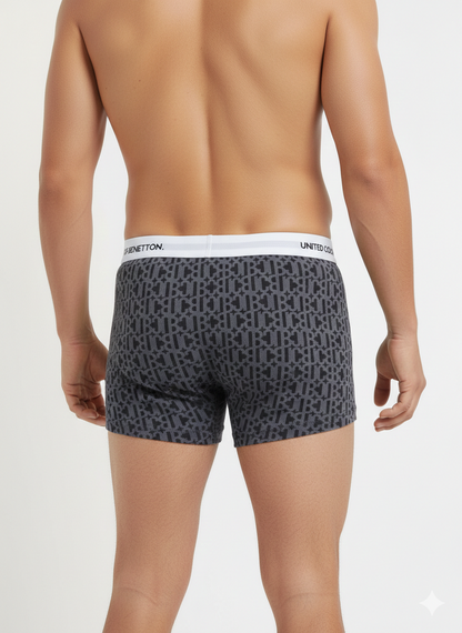 Benetton Men’s Cotton Elastane Trunk 01C3096ula09i | 93% Cotton 7% Elastane | Stretch Comfort Underwear
