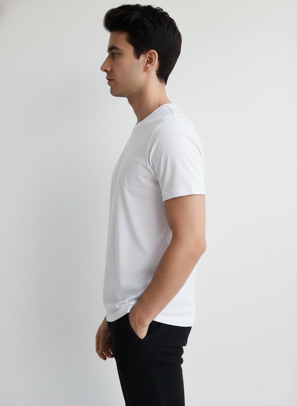 Benetton Men’s Athleisure T-Shirt 01C3096ula17i | 60% Cotton 40% Poly | Soft Breathable Casual Wear