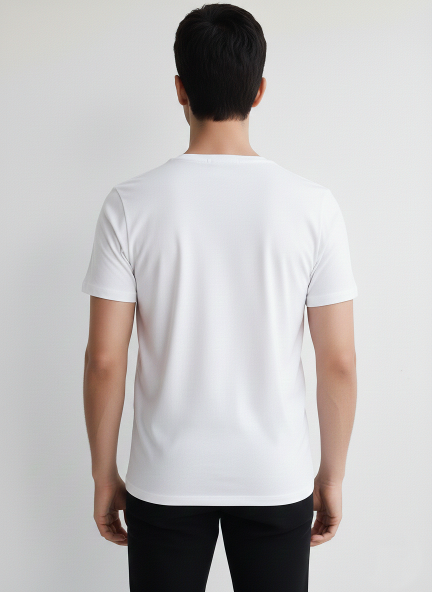 Benetton Men’s Athleisure T-Shirt 01C3096ula17i | 60% Cotton 40% Poly | Soft Breathable Casual Wear