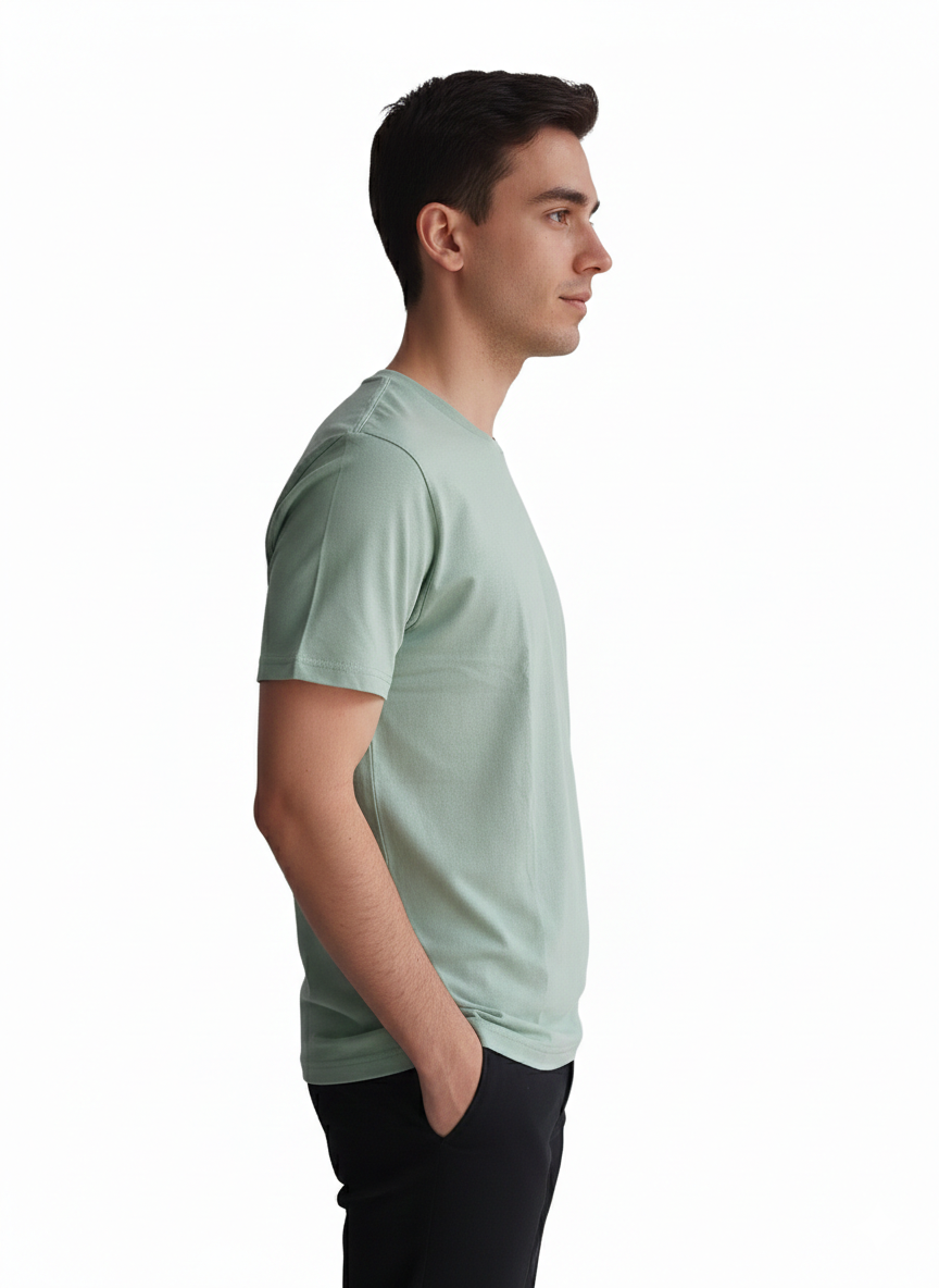 Benetton Men’s Athleisure T-Shirt 01C3096ula17i | 60% Cotton 40% Poly | Soft Breathable Casual Wear
