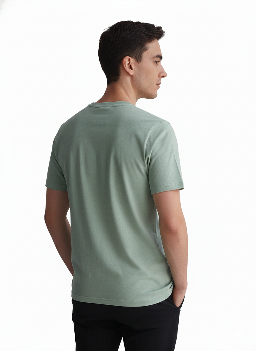 Benetton Men’s Athleisure T-Shirt 01C3096ula17i | 60% Cotton 40% Poly | Soft Breathable Casual Wear
