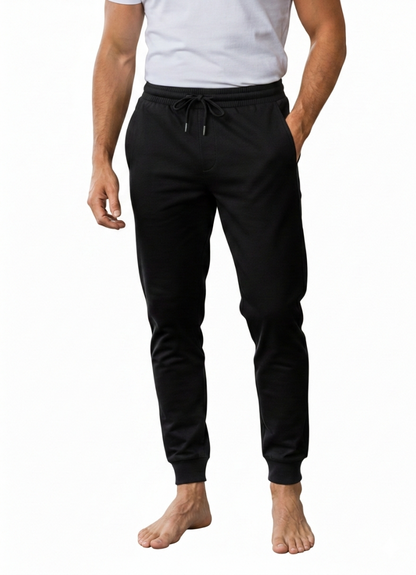 Benetton Men’s 100% Cotton Joggers 01C3096ula18i | Soft Breathable Athleisure Track Pants Black