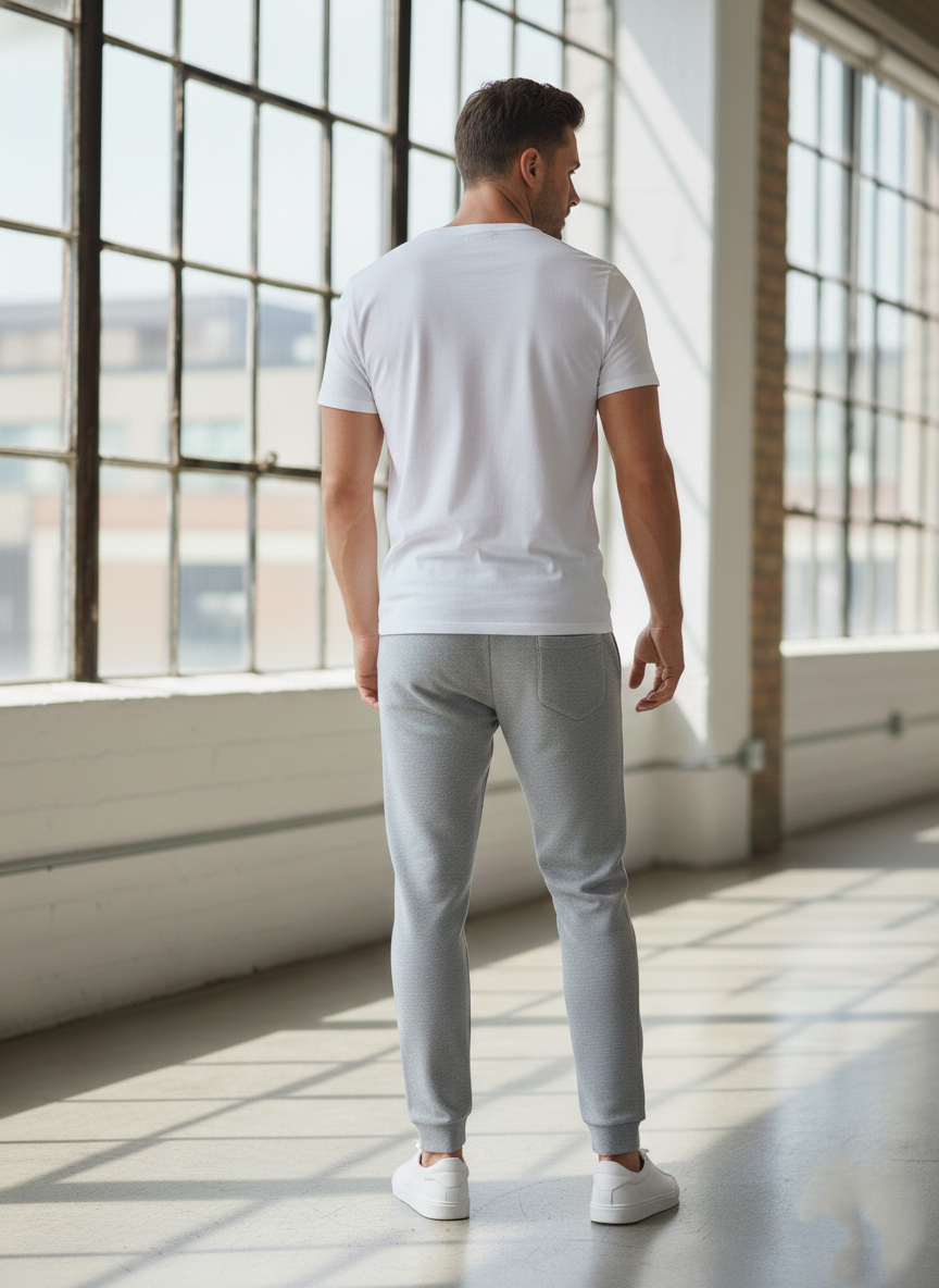 Benetton Men’s 100% Cotton Joggers 01C3096ula18i | Soft Breathable Athleisure Track Pants