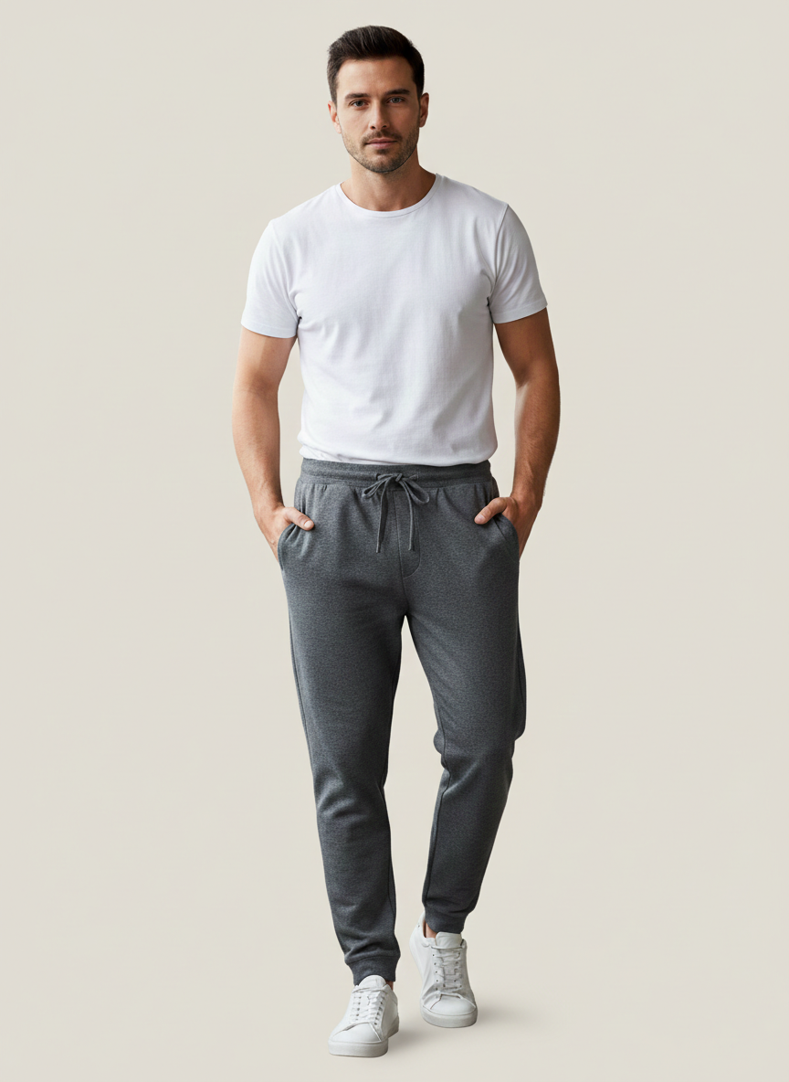 Benetton Men’s 100% Cotton Joggers 01C3096ula18i | Soft Breathable Athleisure Track Pants