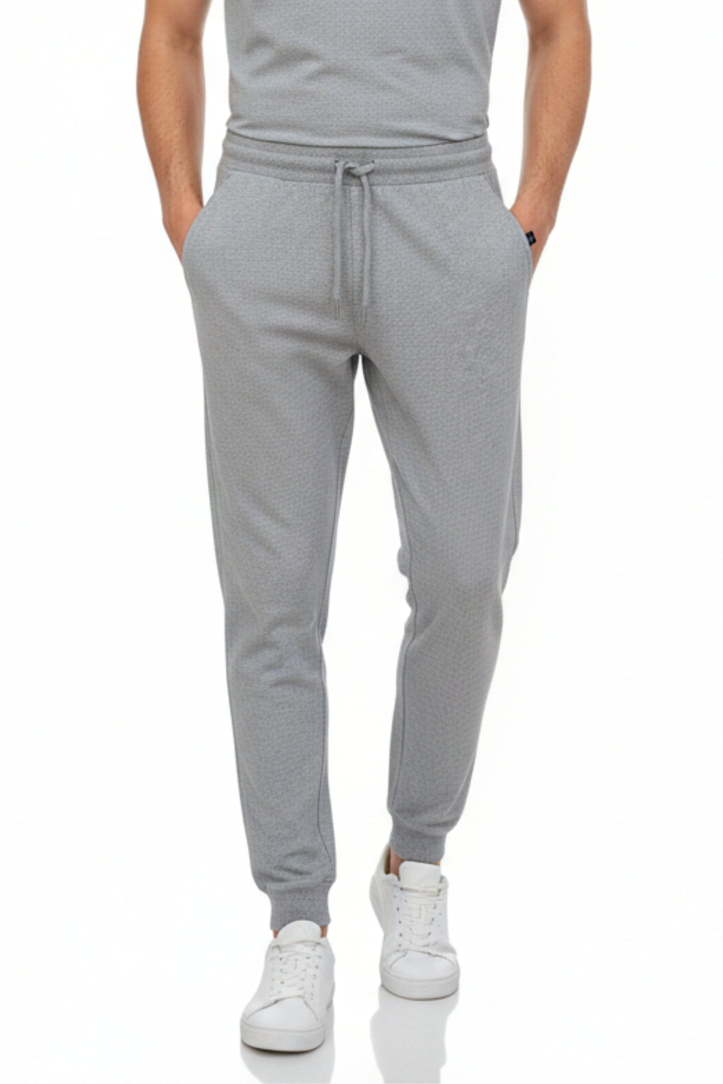 Benetton Men’s 100% Cotton Joggers 01C3096ula19i | Athleisure Track Pants | Soft Breathable Comfort Grey Melange