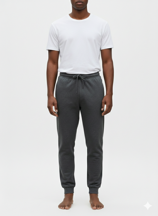 Benetton Men’s 100% Cotton Joggers 01C3096ula19i | Athleisure Track Pants | Soft Breathable Comfort Drark Grey Melange