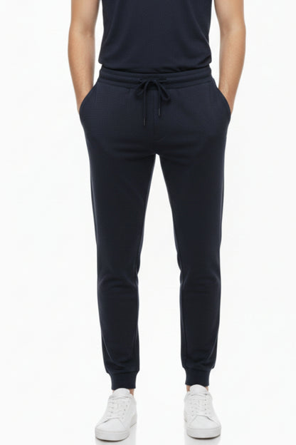 Benetton Men’s 100% Cotton Joggers 01C3096ula19i | Athleisure Track Pants | Soft Breathable Comfort Navy