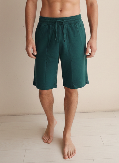 Benetton Men’s 100% Cotton Athleisure Shorts 01C3096ula20i | Soft Breathable Casual Gym Shorts Bottle Green