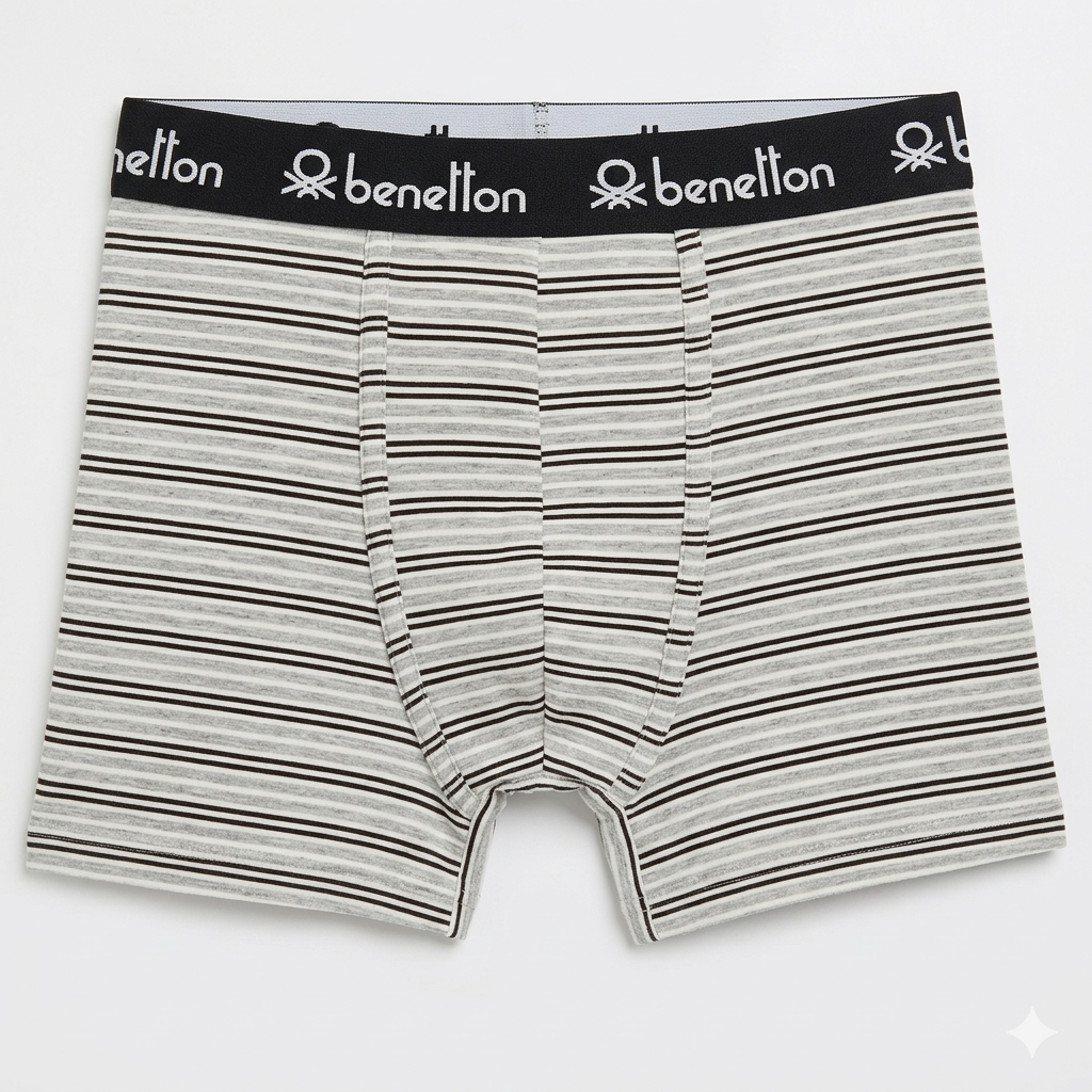 Benetton Men’s Modal Elastane Trunk 23P3menuc152i | 95% Modal Ultra Soft Stretch Underwear 901