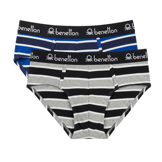Benetton Men’s Cotton Elastane Brief 23P3menuc155i | 93% Cotton Stretch Comfort Underwear 901