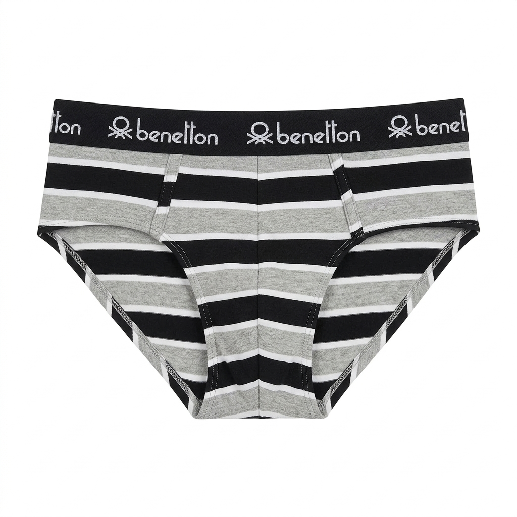 Benetton Men’s Cotton Elastane Brief 23P3menuc155i | 93% Cotton Stretch Comfort Underwear 901