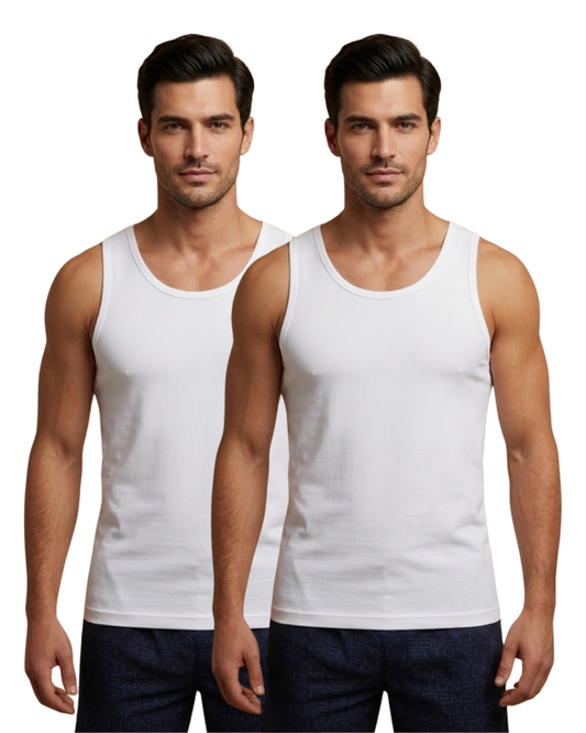 Benetton Men’s Cotton Elastane Vest 23P3menuc156i | Stretch Comfort Undershirt | Soft Breathable Fit 901