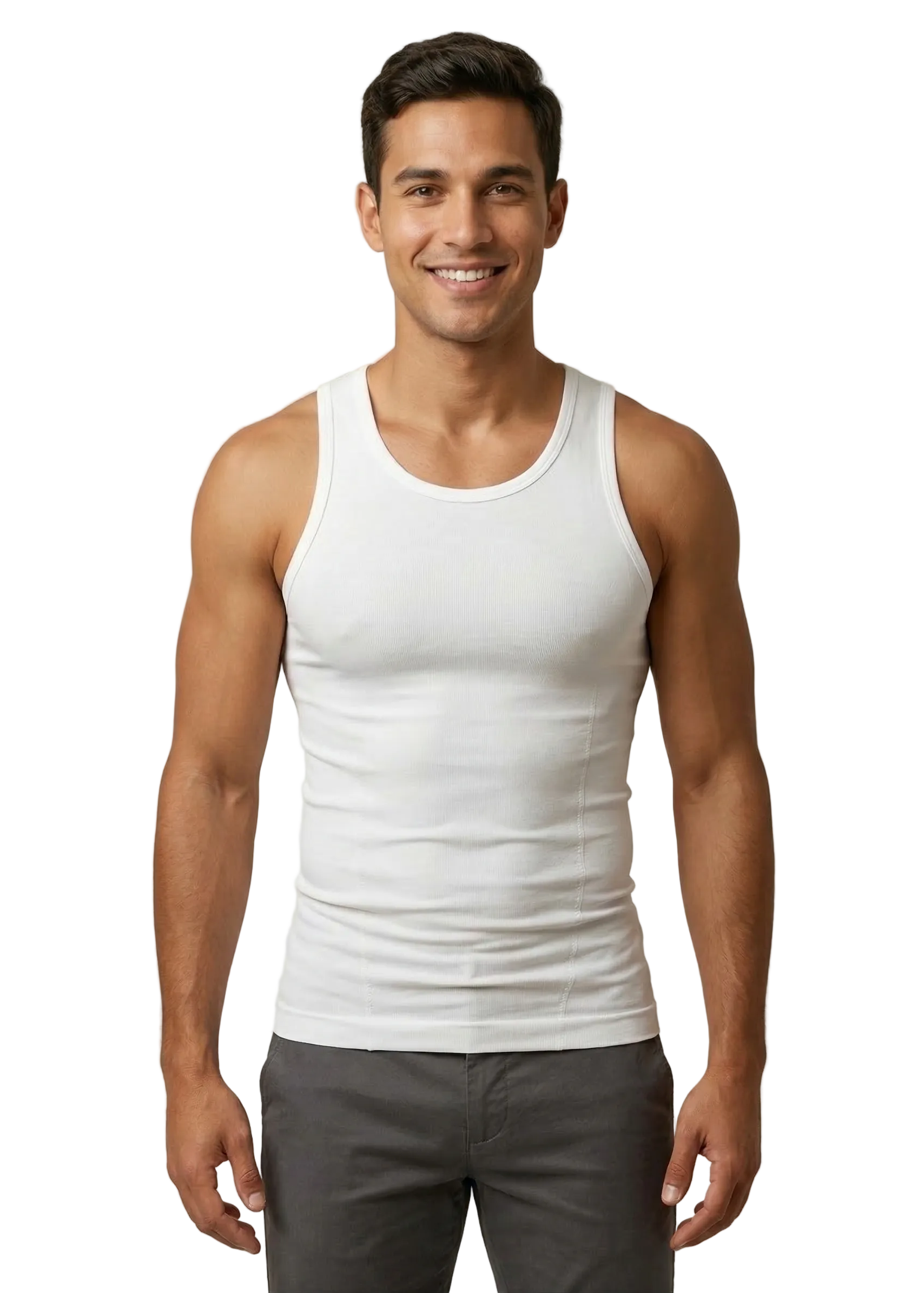 Benetton Men’s Cotton Elastane Vest 23P3menuc156i | Stretch Comfort Undershirt | Soft Breathable Fit 901